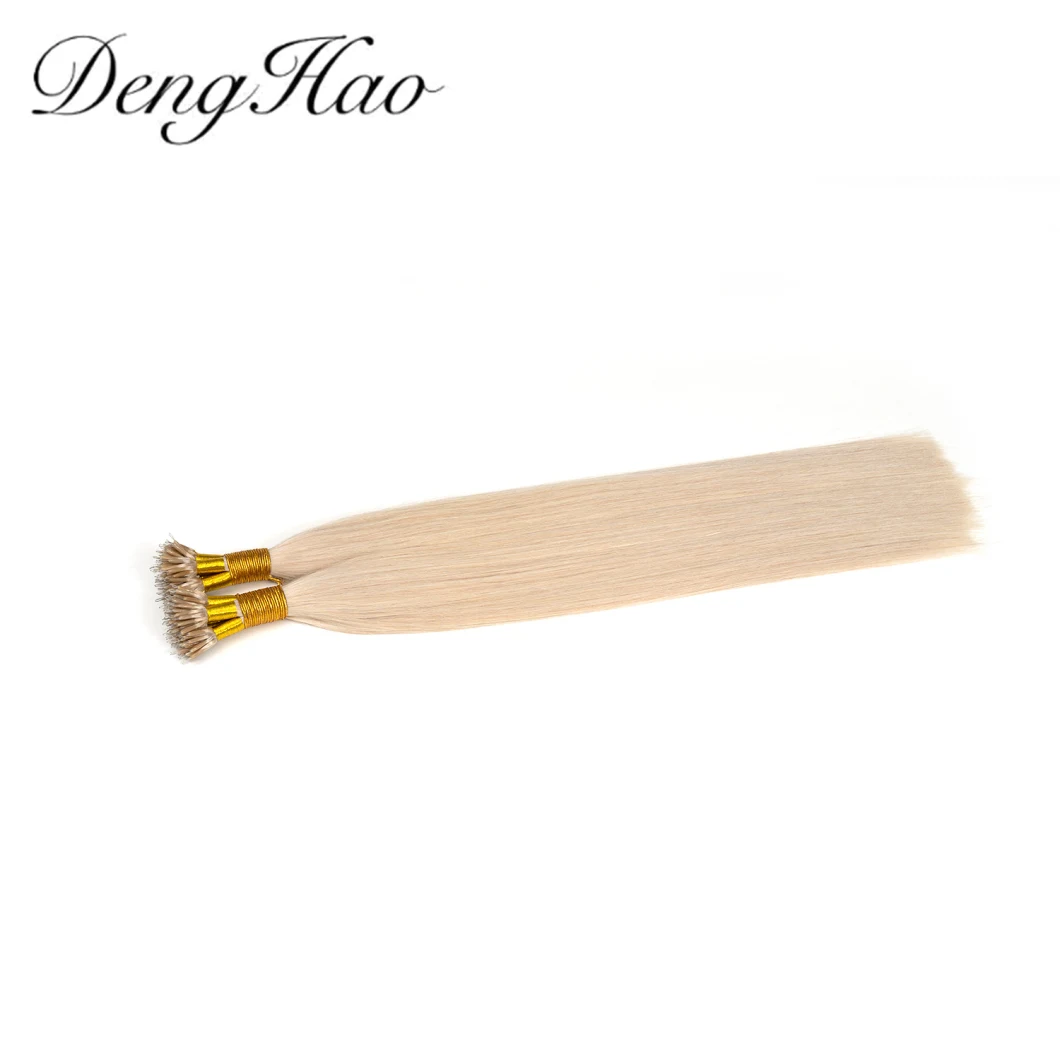 Double Drawn Full and Thick Ends Hair Factory Price Nano Ring Remy Hair Extension