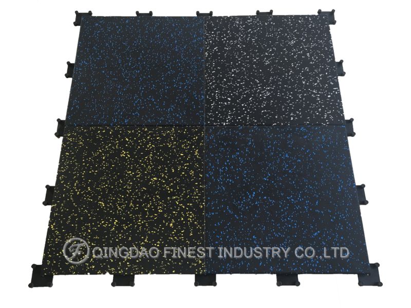 Shock Absorbing Rubber Flooring Mat Crossfit Gym Rubber Tiles