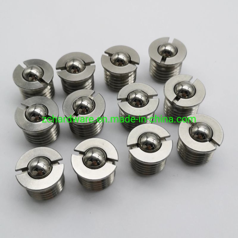M8 7mm Stainless Steel Threaded Flanged Ball Spring Plunger