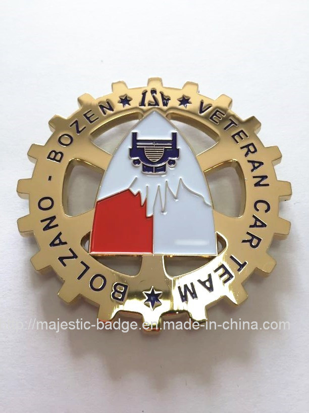 Custom Made Soft Enamel Gold Plated Metal Car Badge