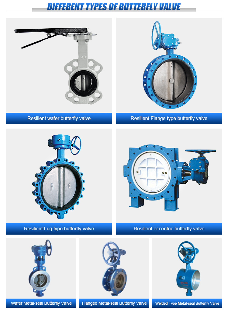 Wafer Type Soft Seal Center Line Butterfly Valve for Adjusting