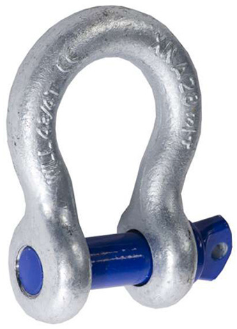 G209 Galvanized Alloy Steel Anchor Bow Shackle with Screw Pin