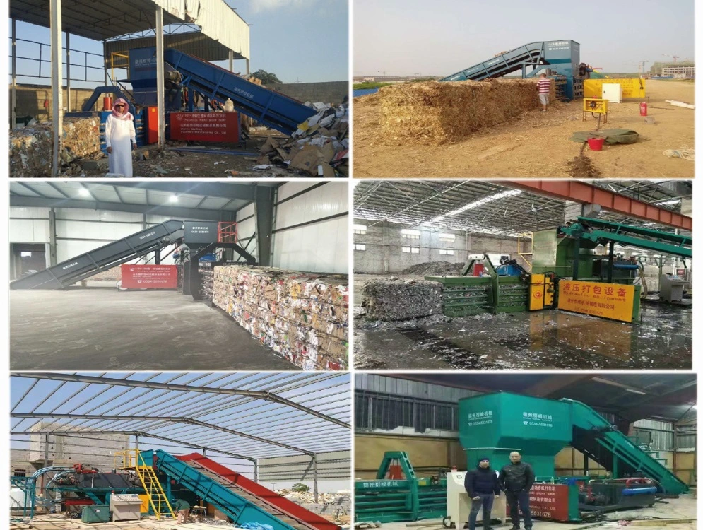 2019 New Fully Automatic Horizontal Carton Compress Baler Machine Cardboard Compress Baling Press