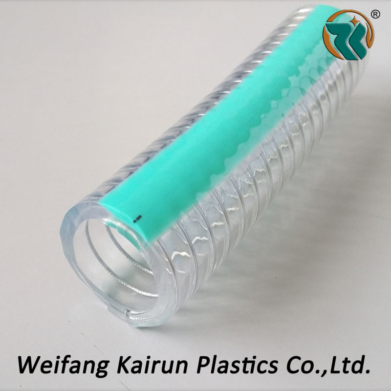 Clear Steel Wire Reinforced Spiral Pipe Transparent PVC Spring Hose