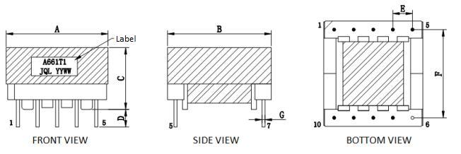 Efd Type Wide Range Ferrite Core Current Transformer Electronic Transformer for Vehicle Obc