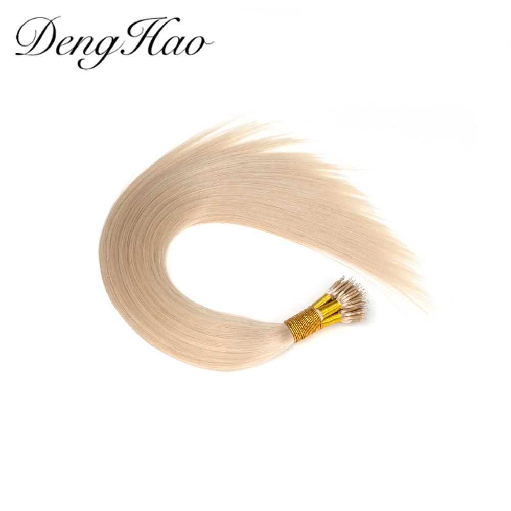 Double Drawn Full and Thick Ends Hair Factory Price Nano Ring Remy Hair Extension