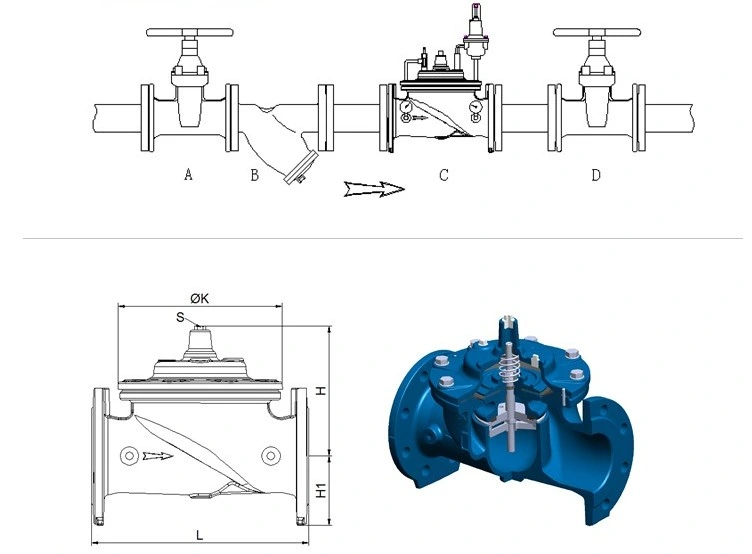 Automatic Multi Pressure Reducing Valve Pressure Regulating Valve