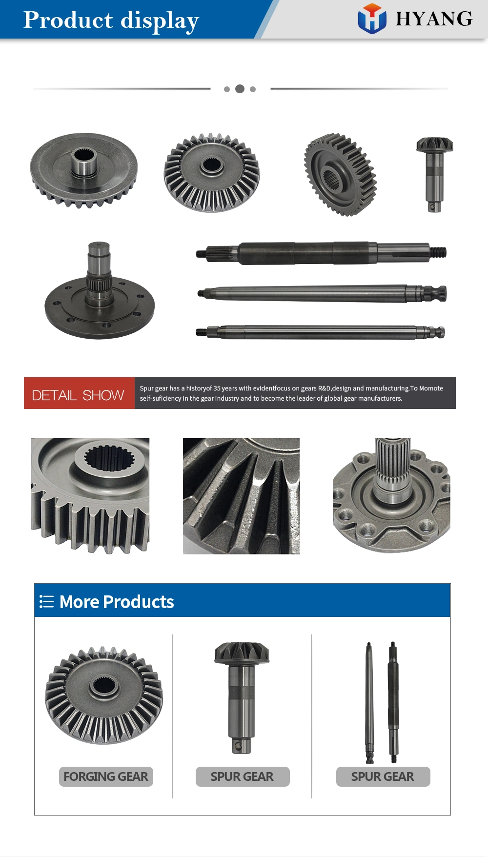 Steel Motor Transmission Helical Gear Shaft with Spline for Machinery Part