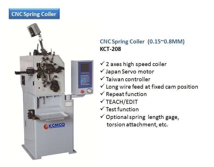 Kct-8c 0.1mm to 0.8mm CNC Compression Spring Coiling Machine&Torsion Spring Coiling Machine