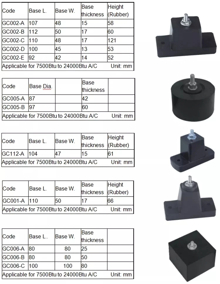 Custom Design Rubber Bumper Rubber Spring Damper Rubber Shock Absorber