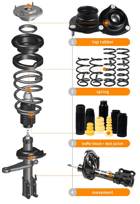 Factory Manufacture Japanese Car Shock Absorber Buffer Shock Absorber