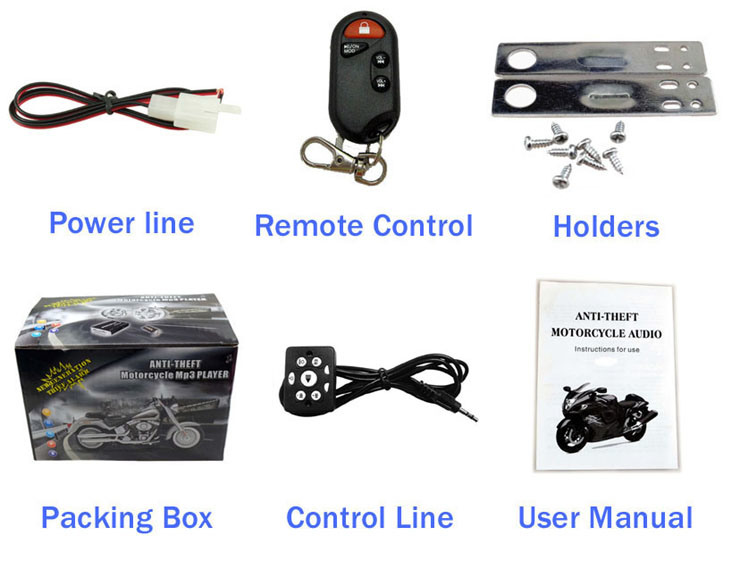 Best Selling Bodyguard Motorcycle Alarm Motorcycle Anti-Theft Alarm Motorcycle MP3 Player