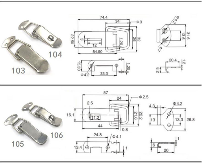 Customized Metal Stamping Part of Stainless Steel Spring Buckle