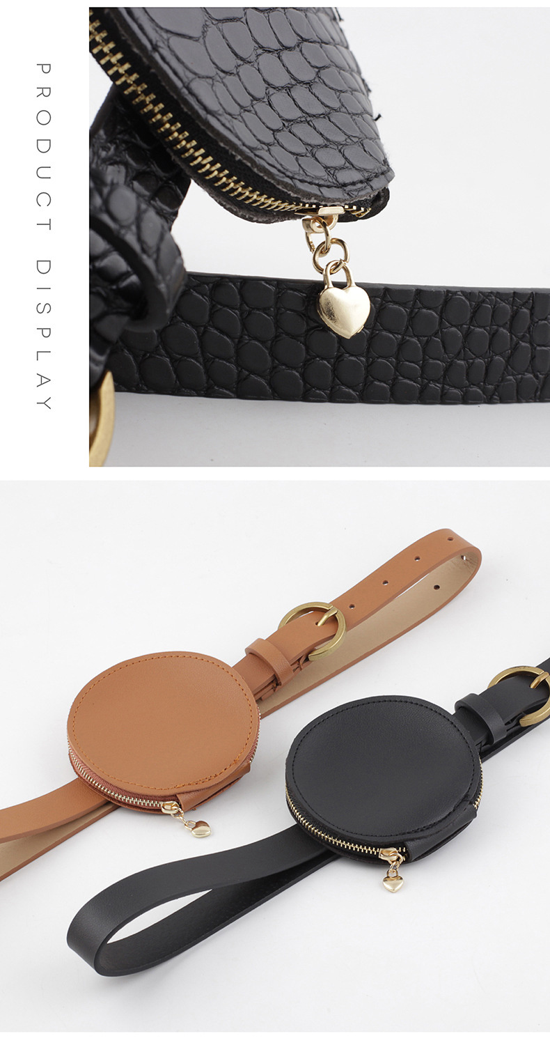 Fashionable Instagram-Inspired Style Waist Belt with Small Round Purse