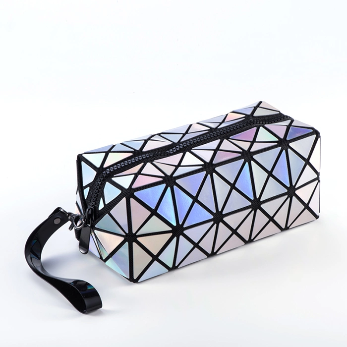 Laser PU Women Diamond Lattice Bags Women Handbags Small Geometric Chain Shoulder Sling Bags Reflective Women Bag