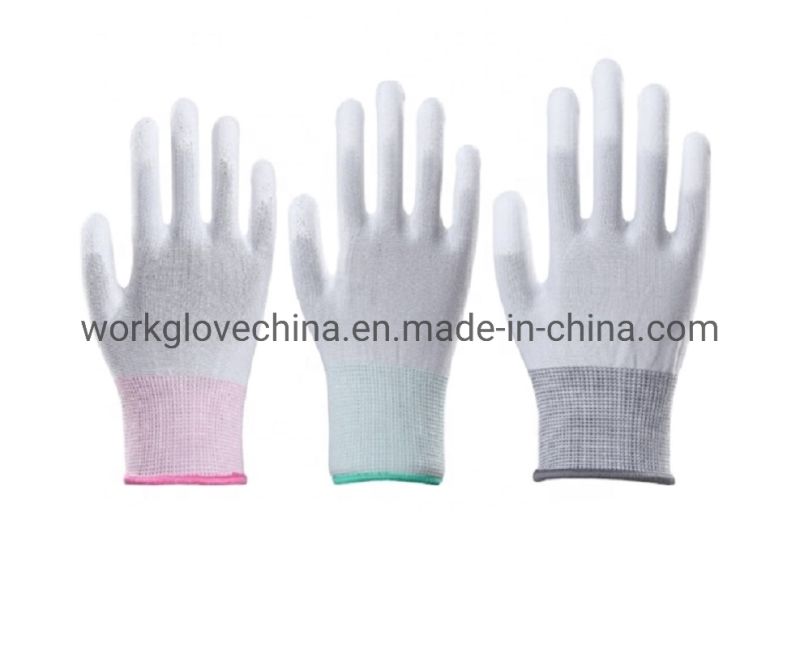 White PU Coated Safety Protective Hand Work Labor Gloves