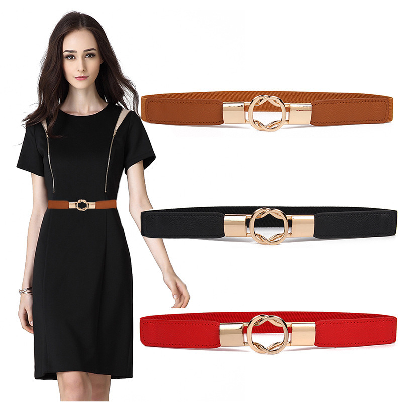 Womens Skinny Dress Belt for Ladies Fashion Elastic Waist Band Belts