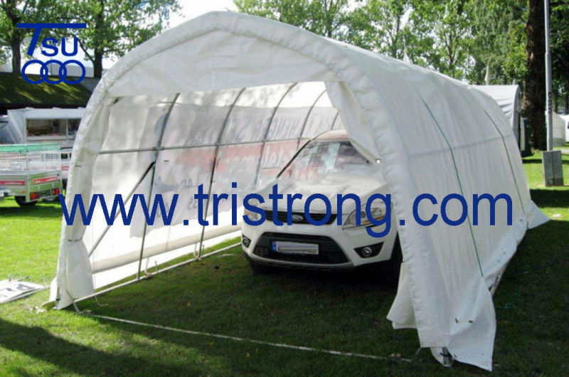 DIY Small Tent with Gray PE Tarpaulin for Car Parking (TSU-1219/1224/1228)