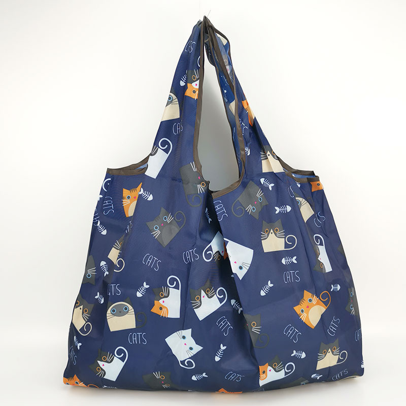 Eco Tote Bags Folding Package Handbags Canvas Bags Reusable Cotton Female Fold Shopping Bag