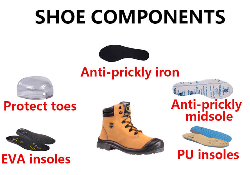 02015 Men Stock Embossed Leather Safety Shoes for Work Safety Shoes