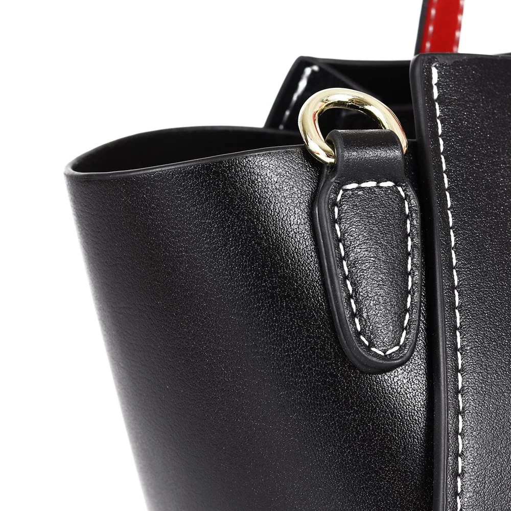 High Quality Contrast Leather Bags Women Fashion Ladies Handbags Wholesaler Supplier From China