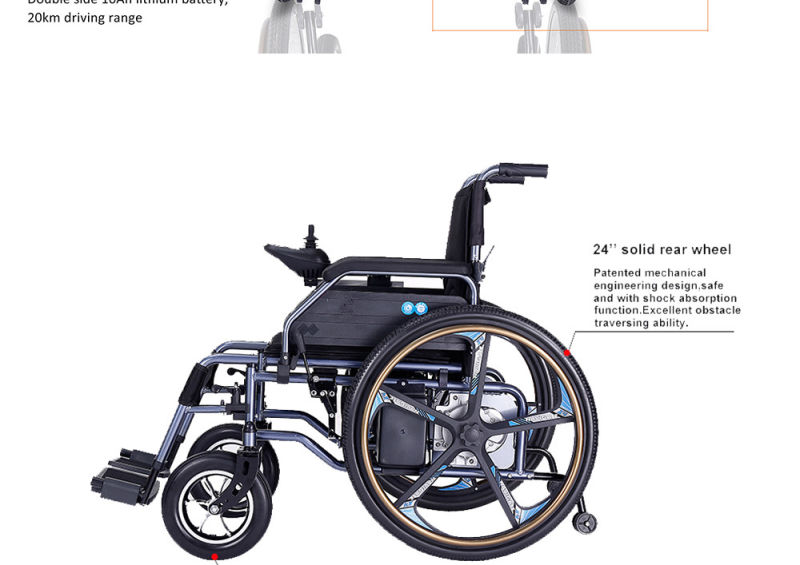 Foldable Portable Electric Wheelchair for Elderly