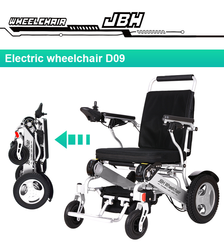 Colorful Easy Folding Medical Wheelchair Powered by Lithium Battery