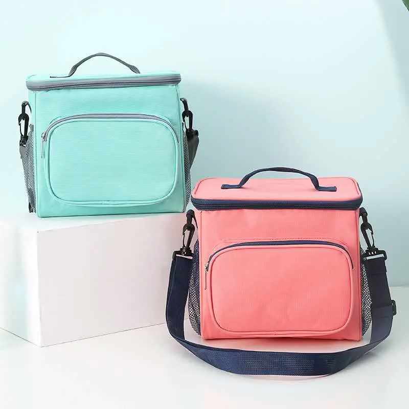 Portable Insulated Canvas Cooler Lunch Bag Thermal Food Picnic Lunch Bags for Women Kids