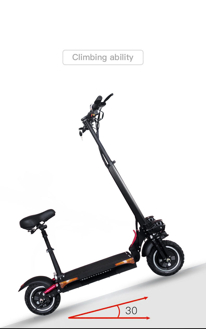 Wide Wheel Scooter E Scooter 500W*2 48V18ah Scooter Seat