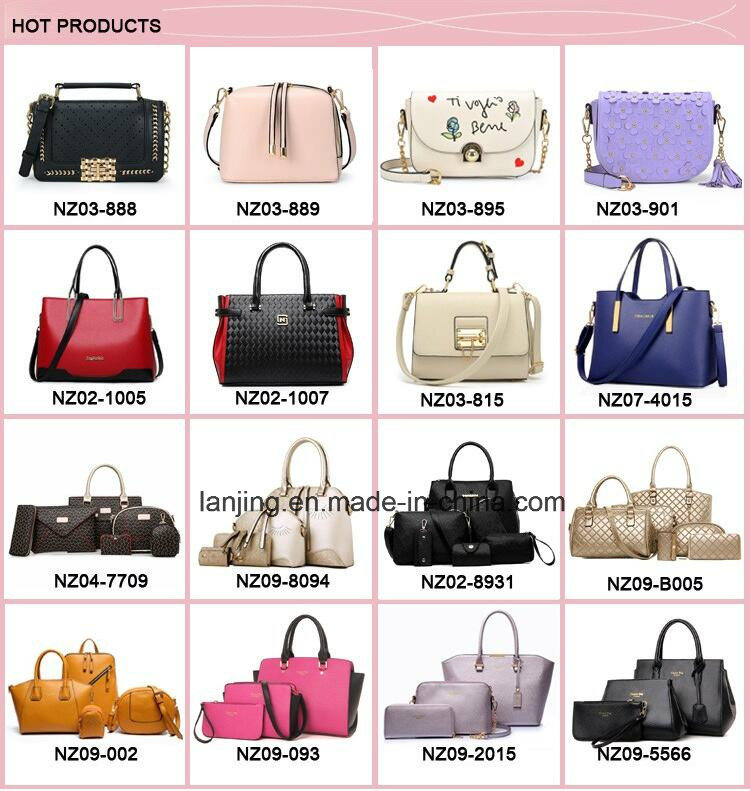 2017 New Designer 6 Piece PU Leather Women Bag Set Ladies Bags Handbag