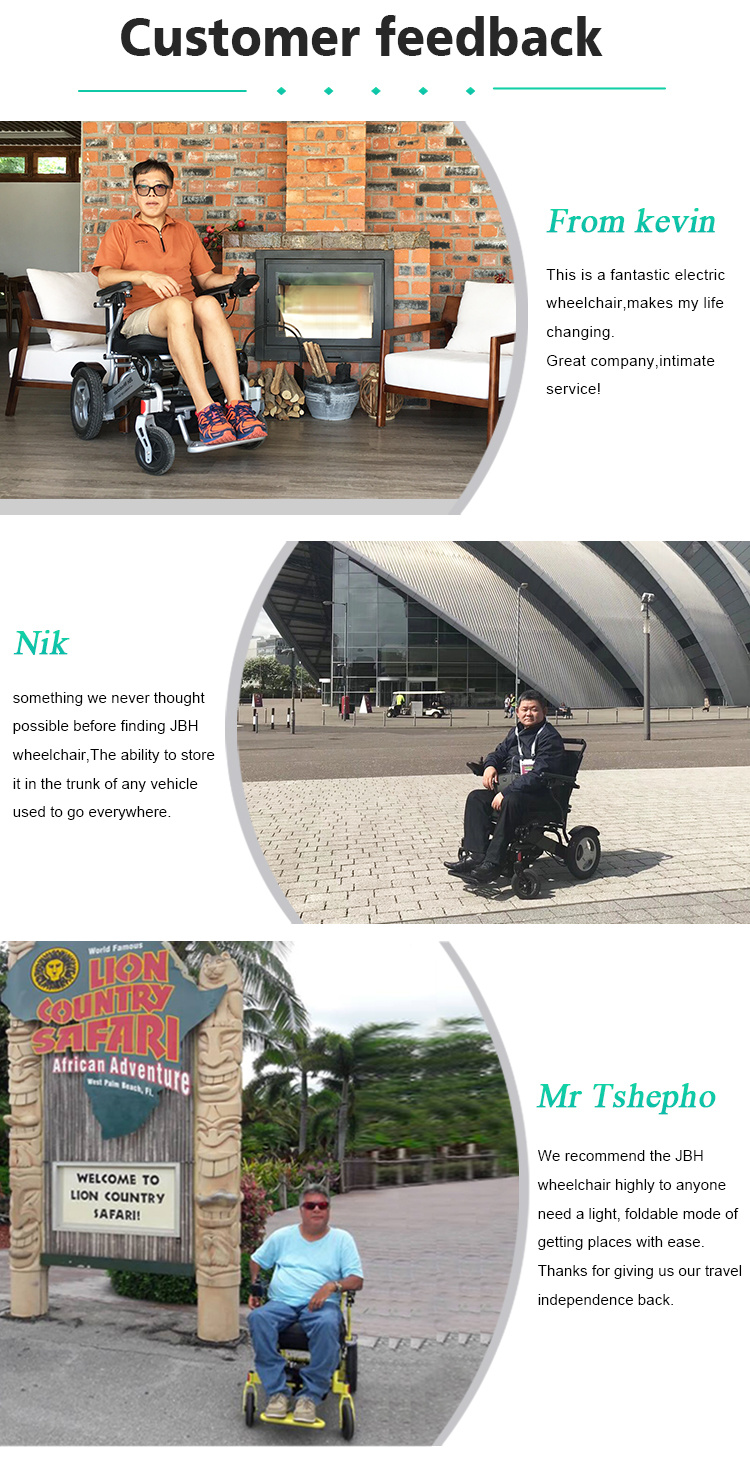 Medical Foldable Aluminium Electric Wheelchair for Old and Patient