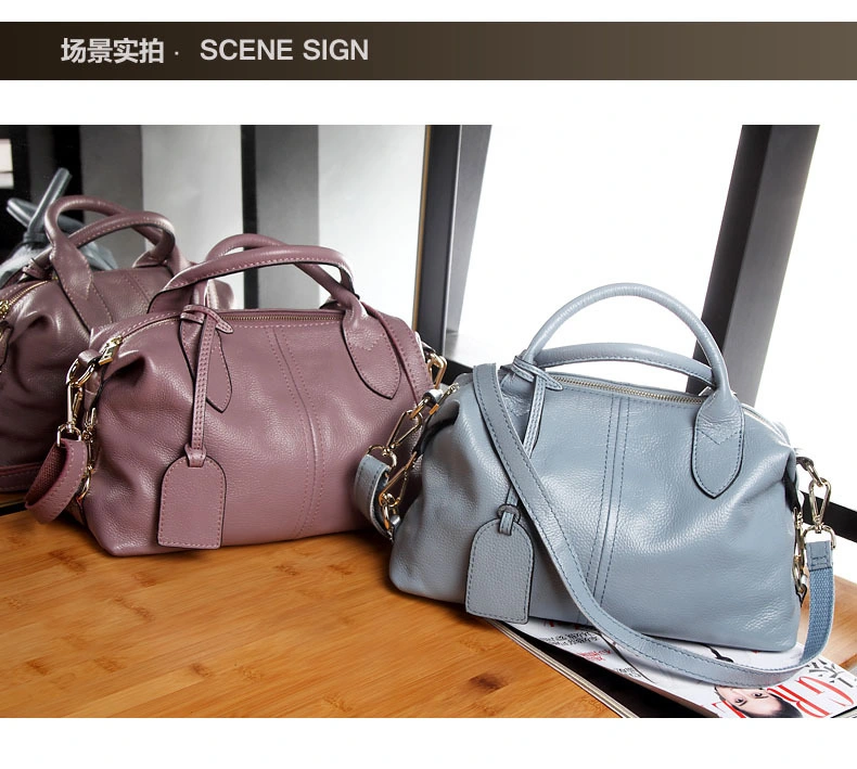 High Quality Genuine Cowhide Leather Woman Handbag Wholesale Factory OEM/ODM Custom Logo Ladies Handbag