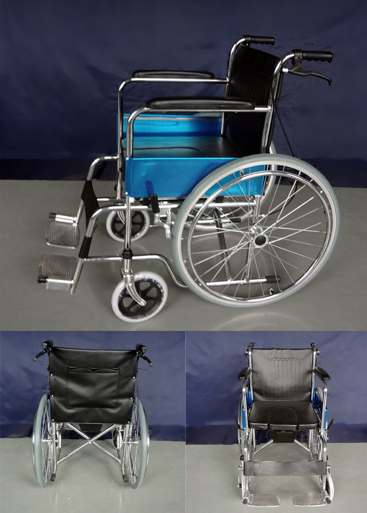 Disabled Elderly Portable Chair, Aluminum Basin Bedpan Wheelchair