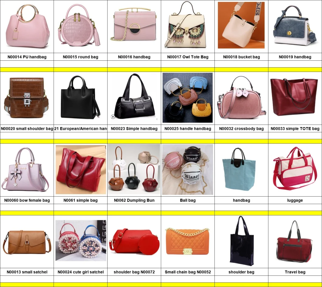 First Class Quality Luxury Women Handbags Leather Shoulder Ladies Bags with Small MOQ