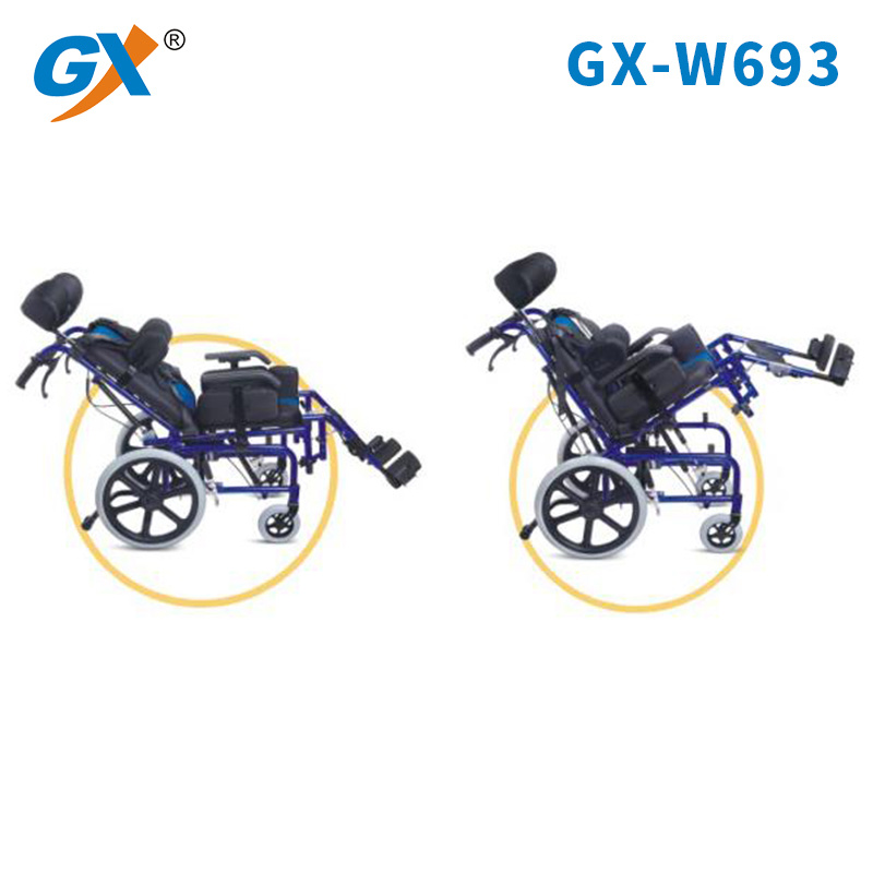 Hand Push Wheelchair Reclining Wheelchair for Disabled