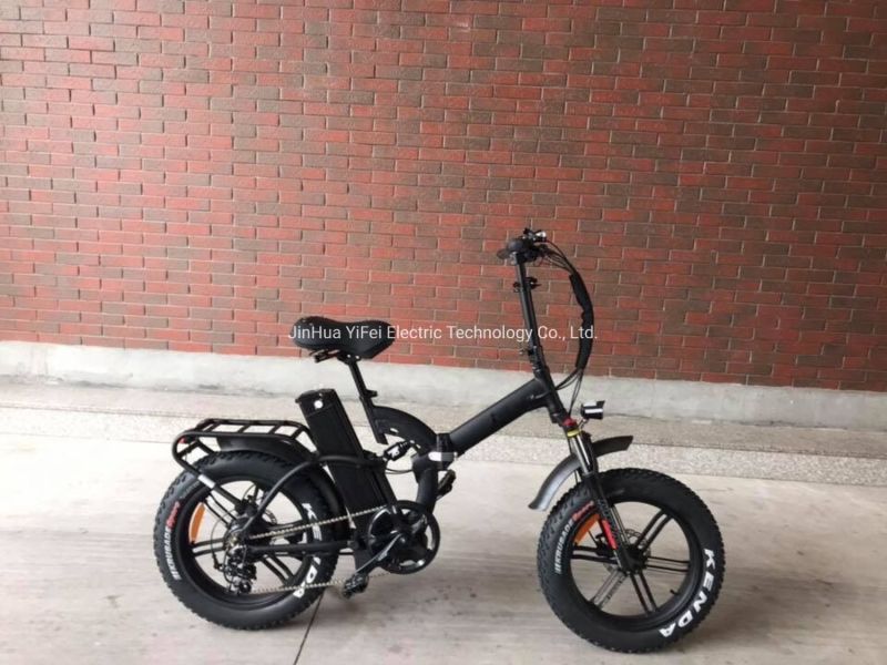 500W 48V Fat Tire Folding Electric Bikes Full Suspension Bicycle