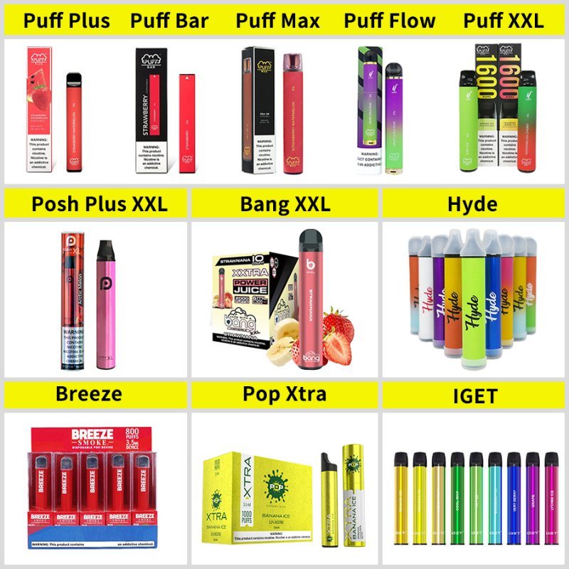 2021 Wholesale Pop Disposable Vape Pen Puff Plus Vs Pop Extra