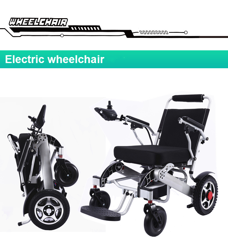 Lightweight Folded Electric Power Wheelchair Stand up