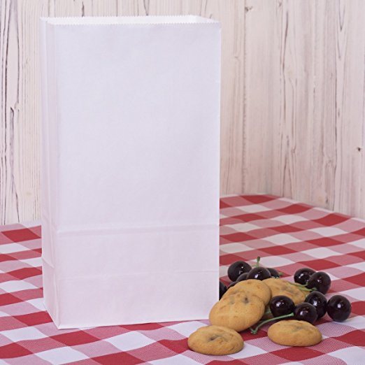 Paper Lunch Bags Durable White Kraft Paper Bags