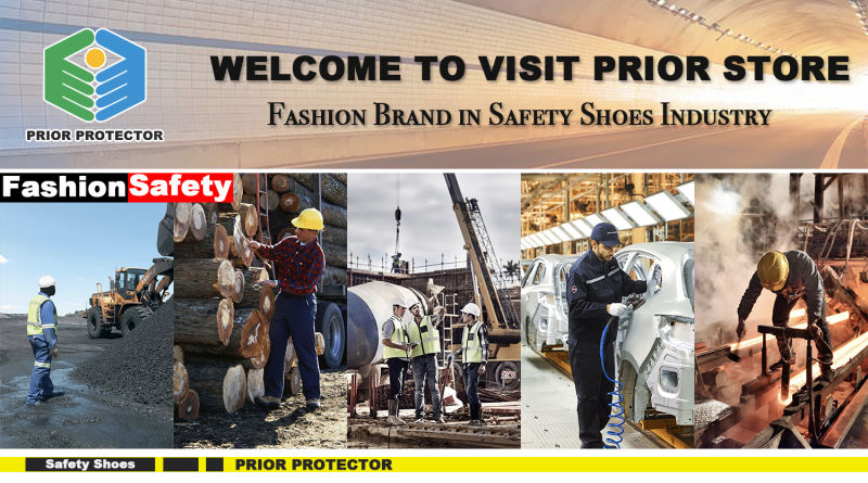 Male Flat Women Anti-Slip Steel Toe Vintage Leather Work Shoes for Men