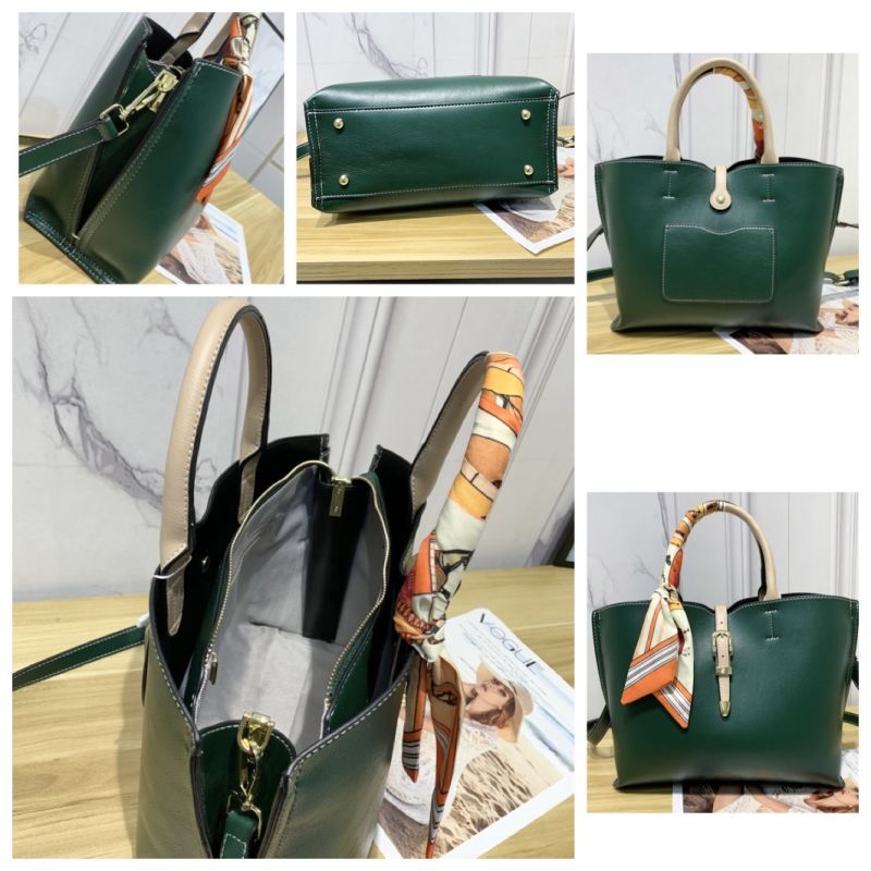 Lady Fashion PU Leather Large Capacity Tote Handbag Women Handbag