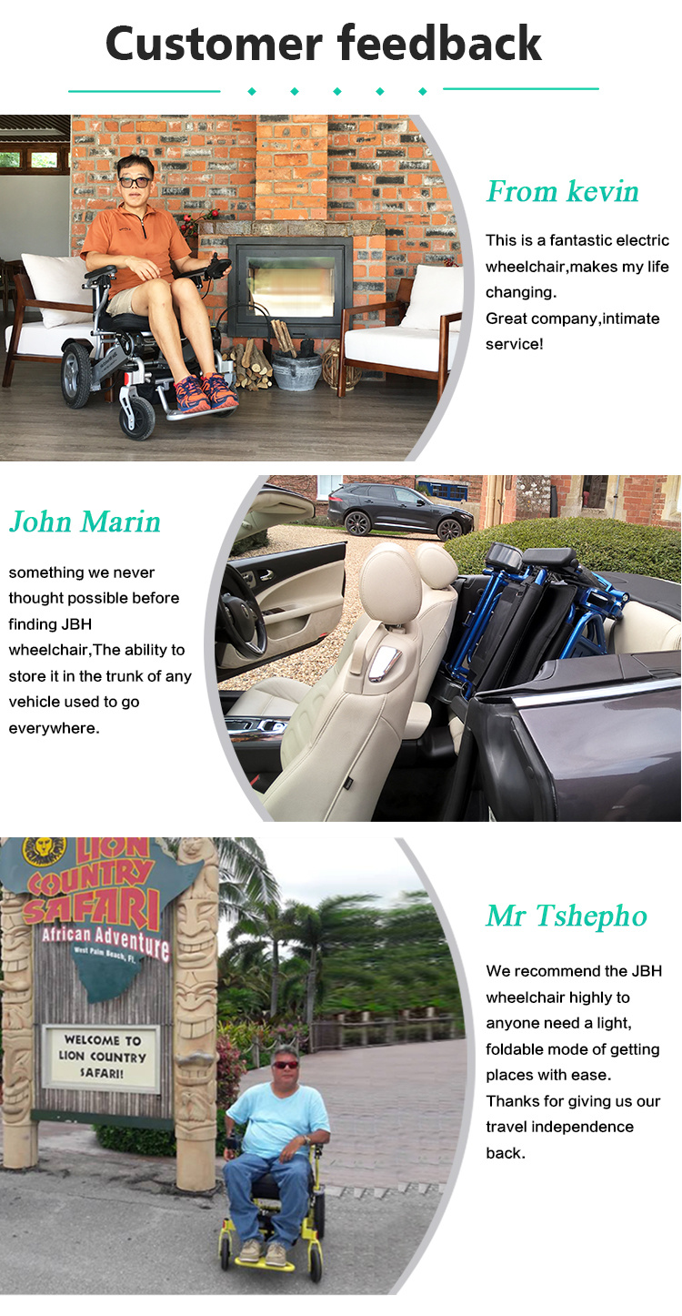 Lightweight Medical Disabled Brushlesss Foldable Electric Power Wheelchair