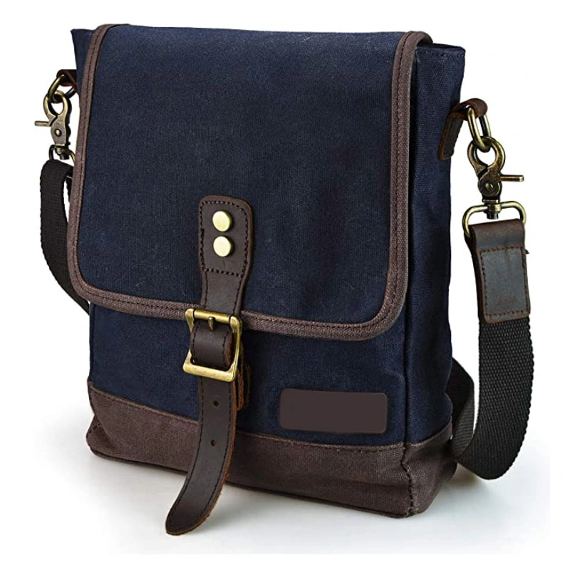 Messenger Bag for Men and Women Waxed Canvas Purse Waterproof Crossbody Shoulder Satchel Bag Sling Pack