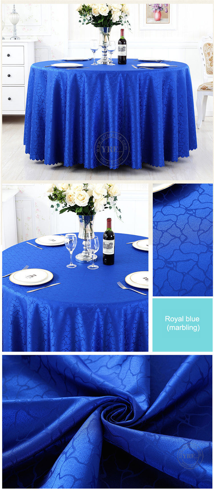 Navy Blue Table Cloth, Round Blue Table Cloth