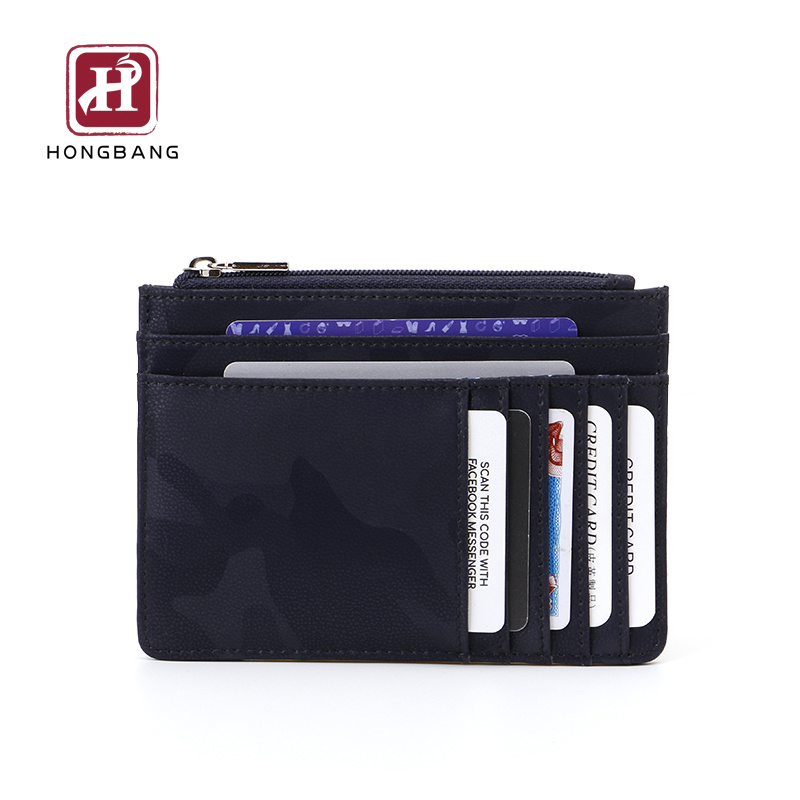 Card Holder Wallet with Zipper Pocket Front Pocket Wallet