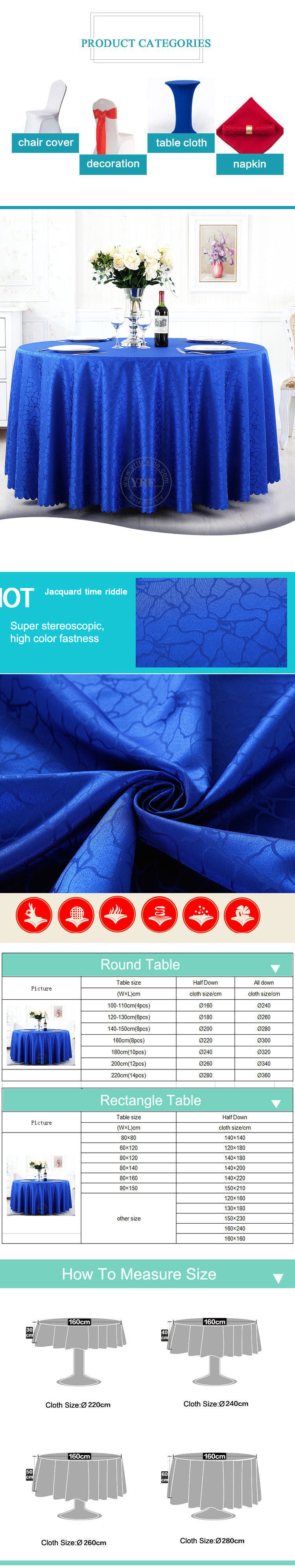 Navy Blue Table Cloth, Round Blue Table Cloth