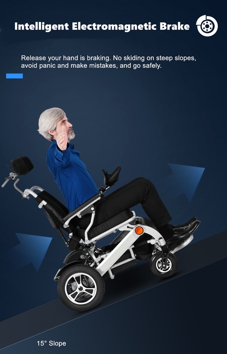 Auto Ajusting Backret Cadeira De Rodas Eletrica Folding Electric Wheelchairs Price