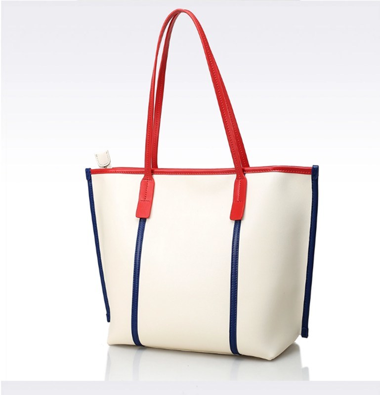 Fashion Candy PU Leather Tote Shoulder Handbag for Women