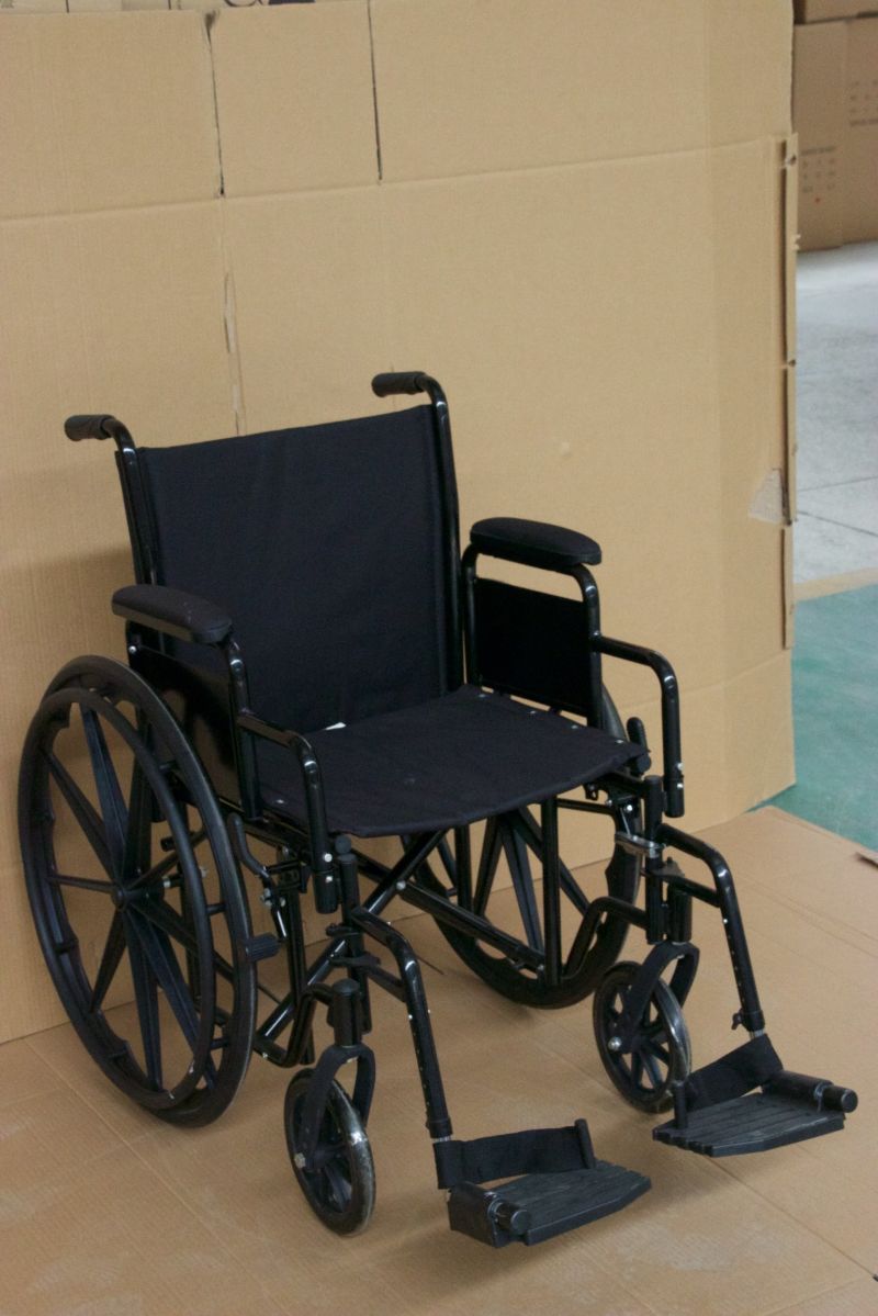 Wheelchair Lightweight Foldable with 24'' Rear Wheel