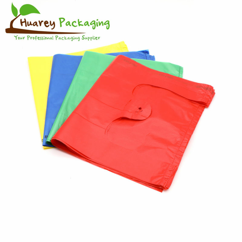 HDPE Plain White Plastic T-Shirt Shopping Bag for Supermarket